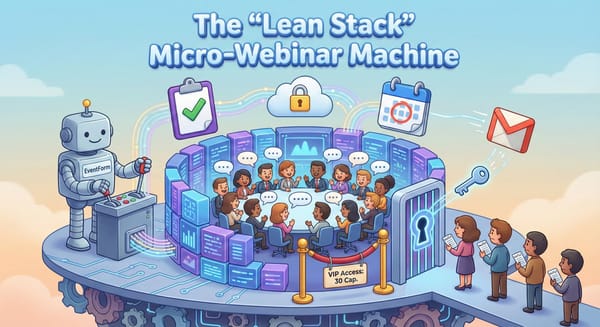 EventForm review: The "Lean Stack" for 30-Person Micro-Webinars?